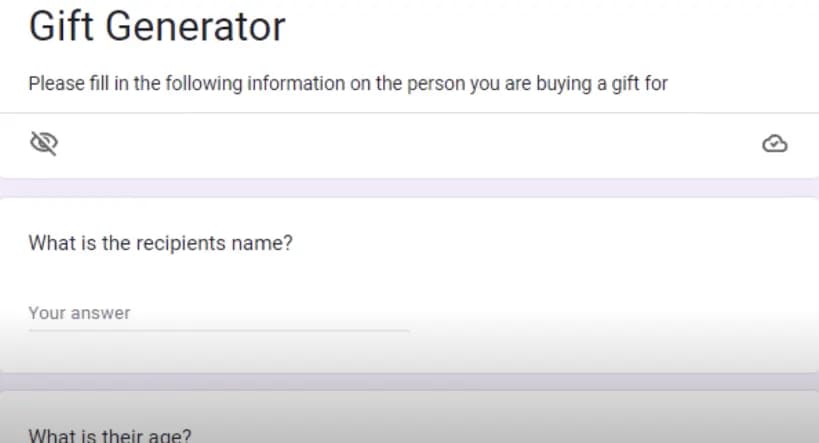 Start with an actual Google Form!
