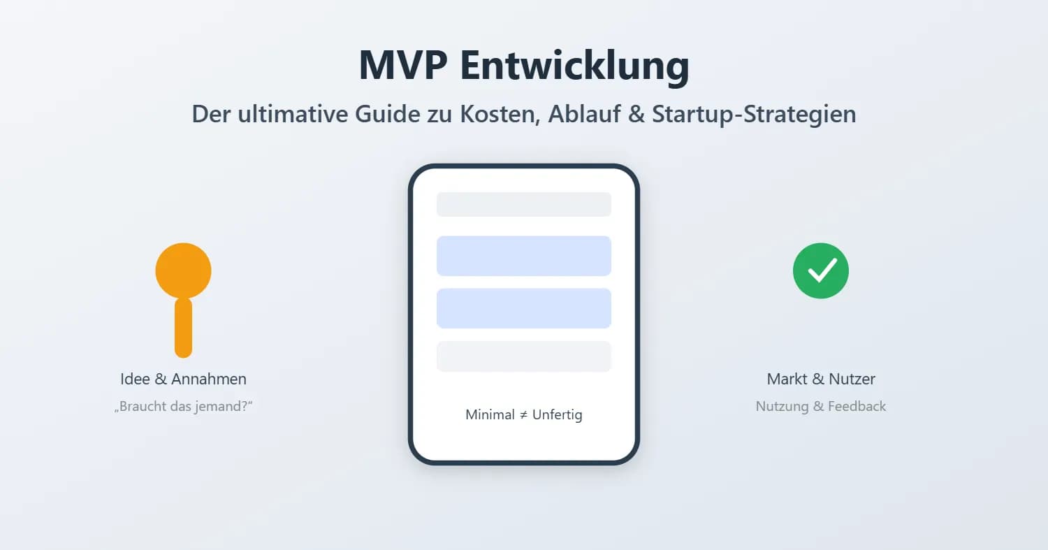 MVP Entwicklung: Der ultimative Guide zu Kosten, Ablauf und Startup-Strategien