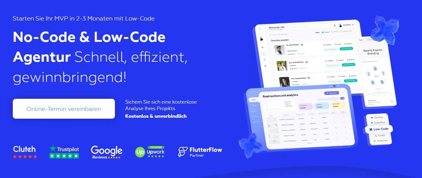 Xmethod agency homepage promoting rapid No-Code and Low-Code MVP development services