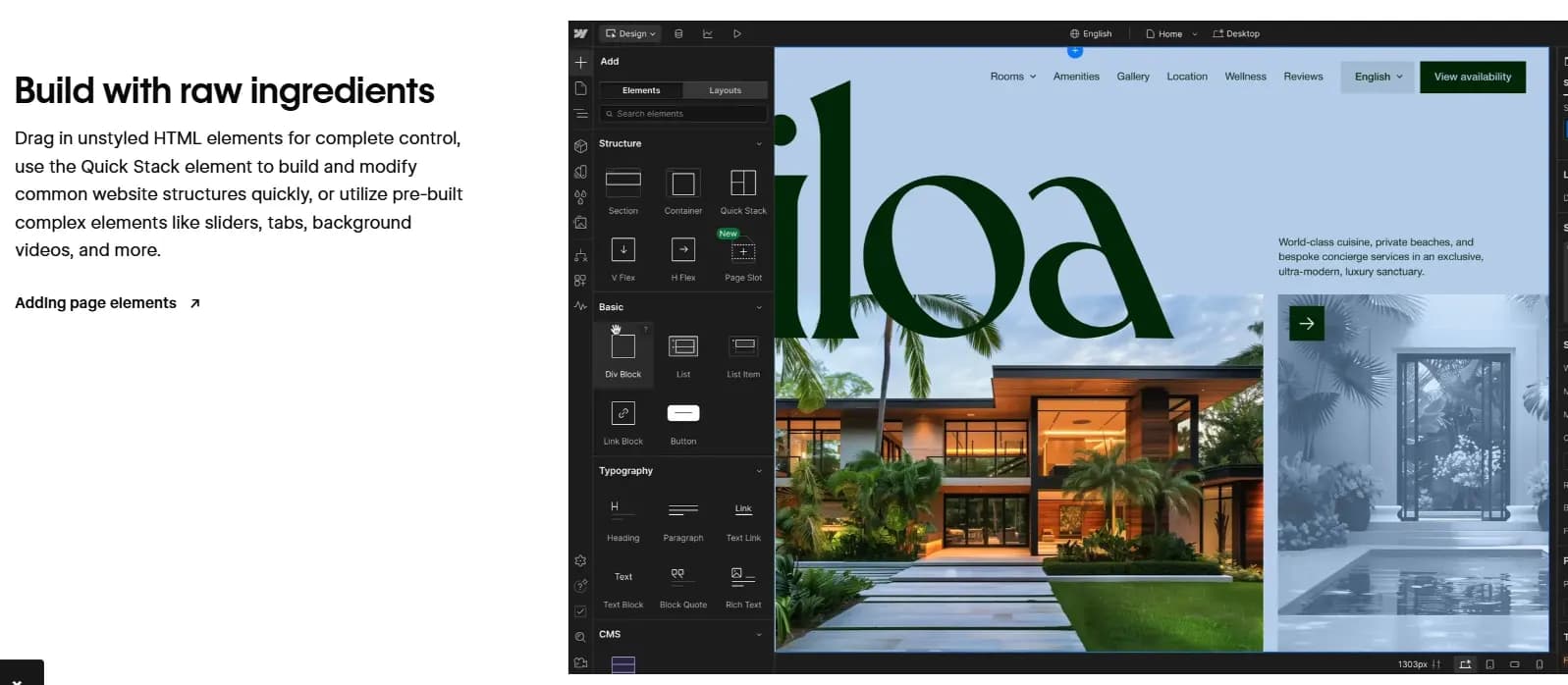 Image showing Webflow features