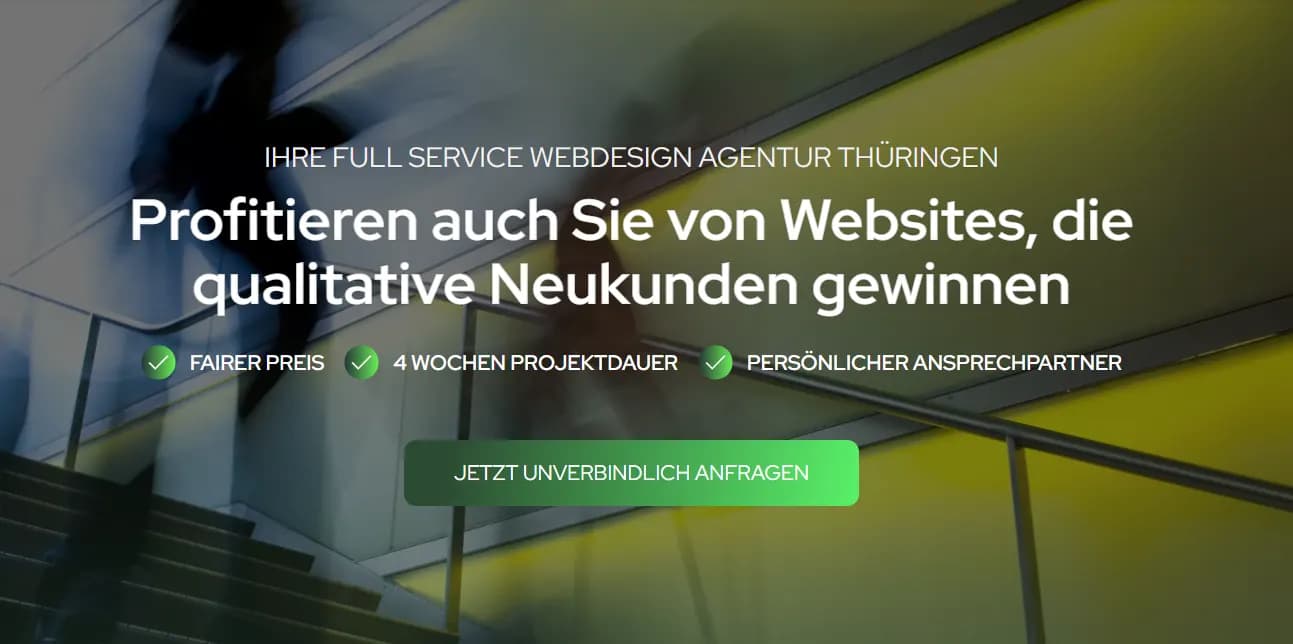 Webauftritt der Niovo Webstudios aus Thüringen mit dem Versprechen, durch qualitative und faire Full-Service-Websites neue Kunden zu gewinnen.