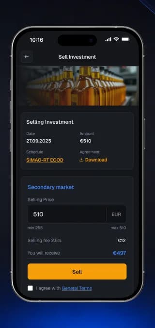 Verkauf eines Investments auf dem Sekundärmarkt