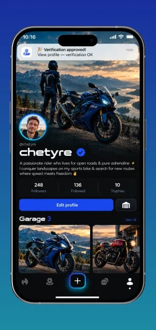 Nearby-Spots-Profil mit Push-Benachrichtigung zur Verifizierung
