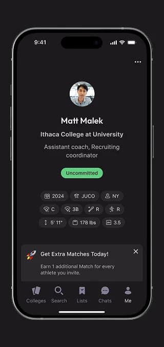 Coach-Profil mit Banner für zusätzliche Matches
